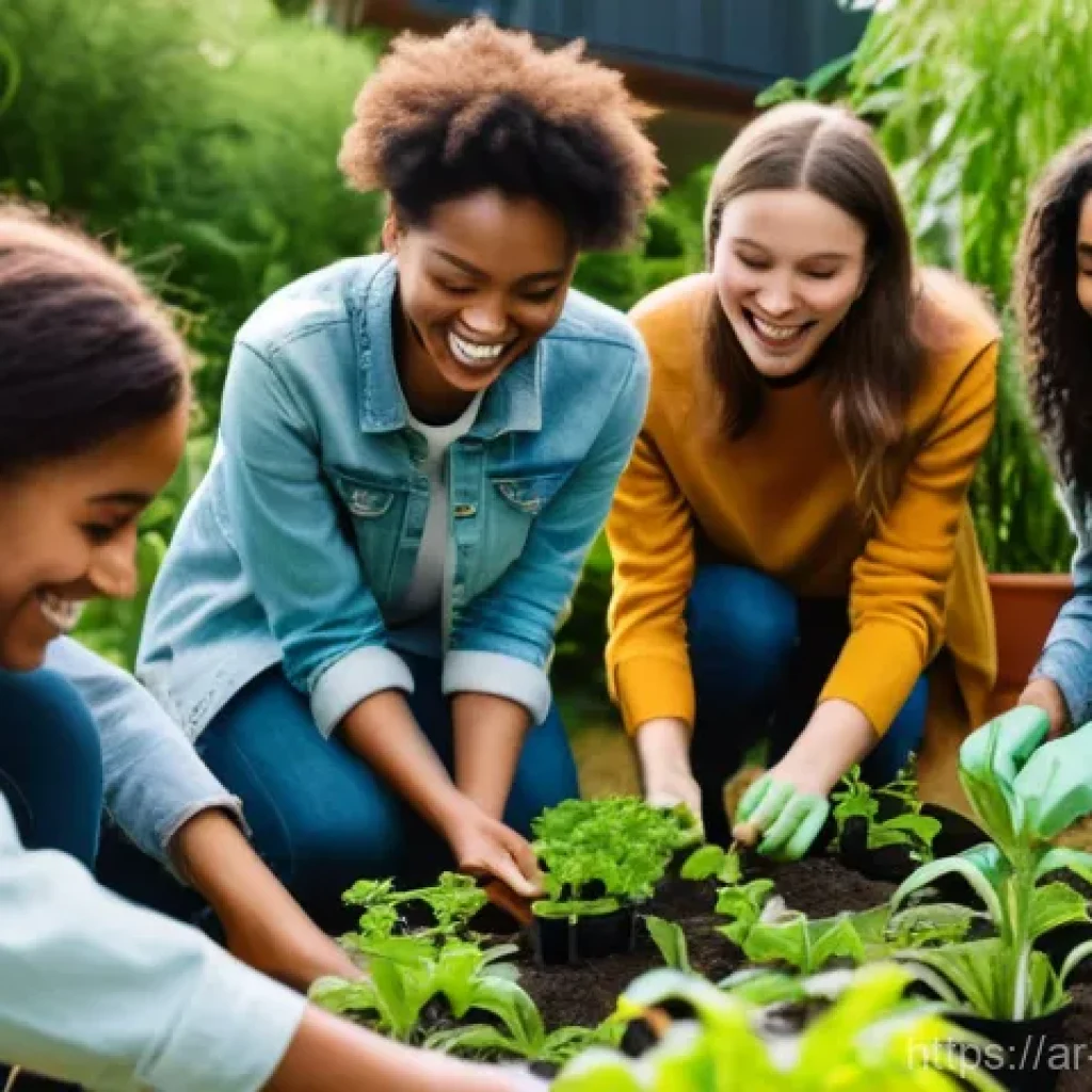 지속가능성 전문가로서의 네트워킹 팁 - **Prompt:** A diverse group of young adults, including individuals of various ethnicities and gender...