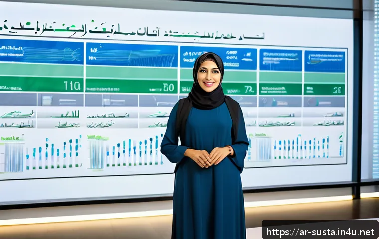 지속가능성 정책 전문가가 되는 법 - A professional Arab woman wearing business casual attire, standing confidently in a modern conferenc...